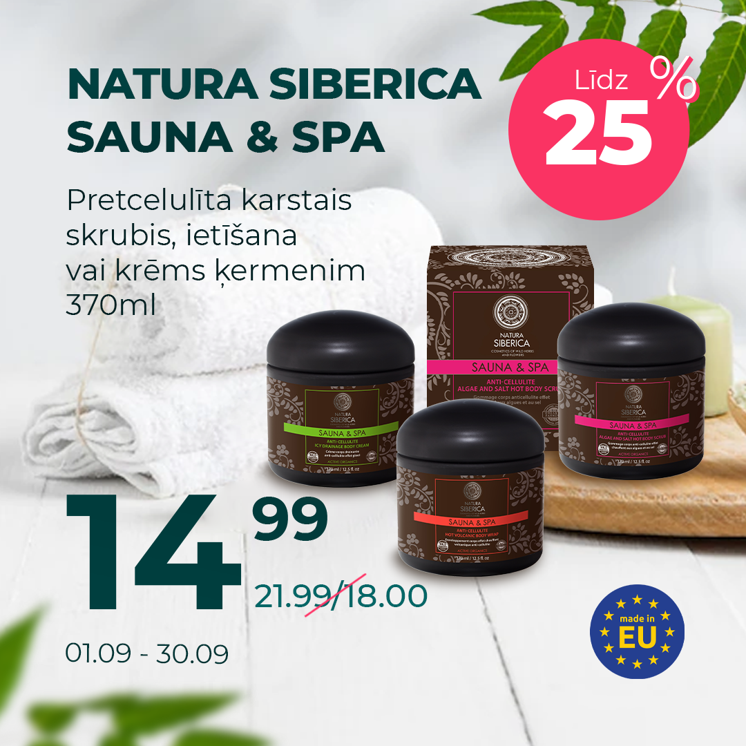 Natura Siberica Sauna&SPA  01.09.-30.09.